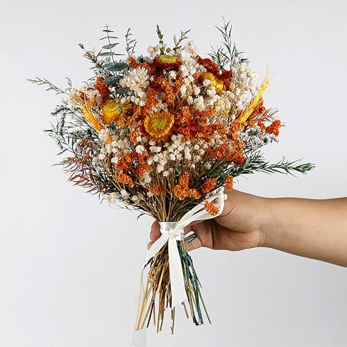 Fall Dried Flower Bouquet Artificial Mixed Foliage Wedding Centerpiece