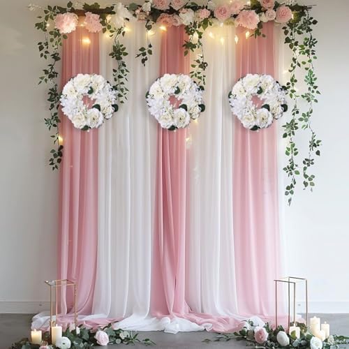Pack of 2 Artificial Flower Candle Rings with Butterflies