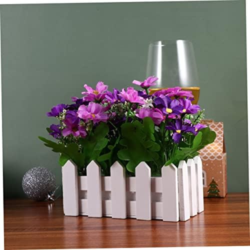 Lifelike Artificial Daisy Flower Vase Purple 16X85CM