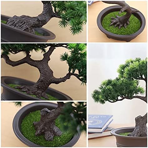 Artificial Bonsai Pine Tree 7 Inch Faux Potted Plant