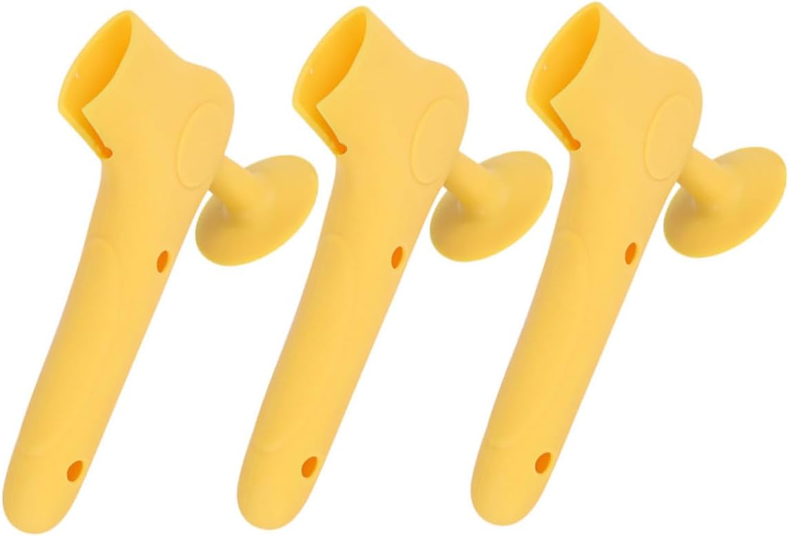 3pcs Silicone Door Handle Covers with Draft Stopper and Safety Protection Grey