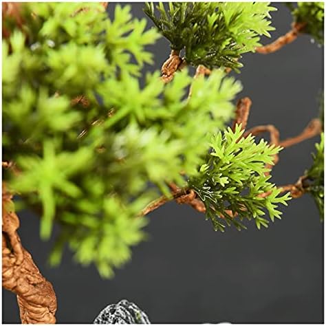 Artificial Pine Bonsai Tree 9 Inches Fake Plant Potted for Windowsill