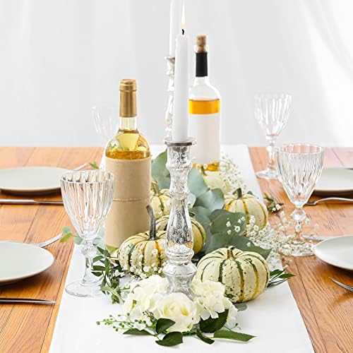 Jutom 8 Pcs Wedding Rose Candle Rings Garland Decor