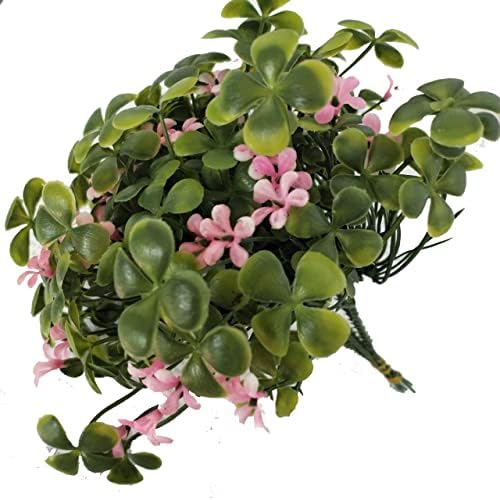 Artificial Clover Bushes 3PCS Pink Home Decor