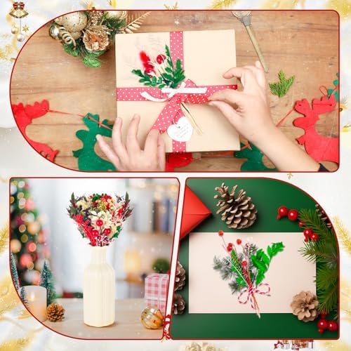 VAIPI 10 Pack Christmas Decor Mini Dried Flower Bouquets