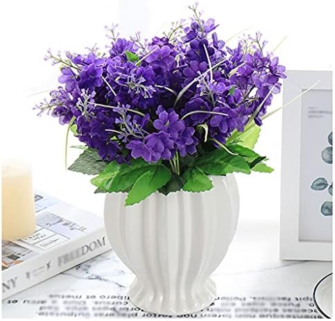 Artificial Hydrangea Flower Bouquet with Ceramic Vase