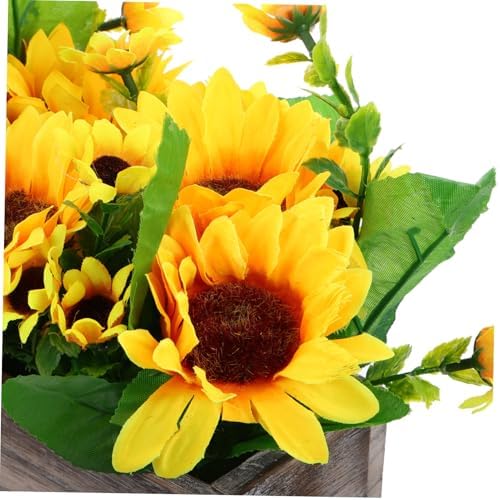 Artificial Sunflower Potted Plant for Shelf Decor