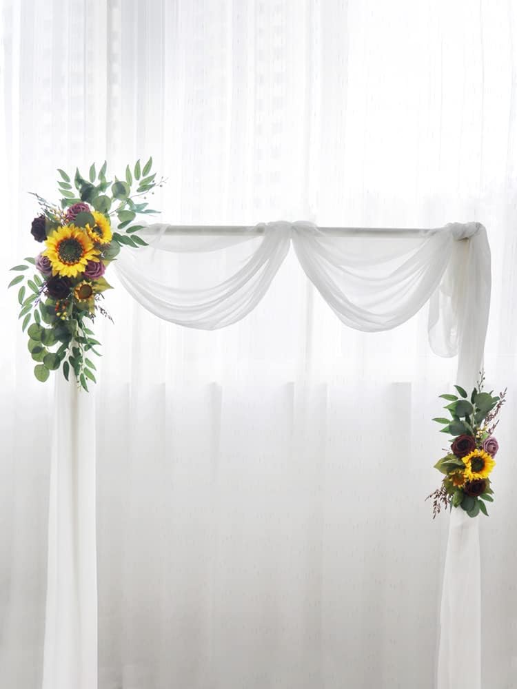 SYNYEY RTWAY Artificial Sunflower Rose Wedding Arch Decor