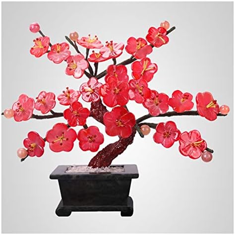 CZCZC Artificial Bonsai Tree Red Blossom