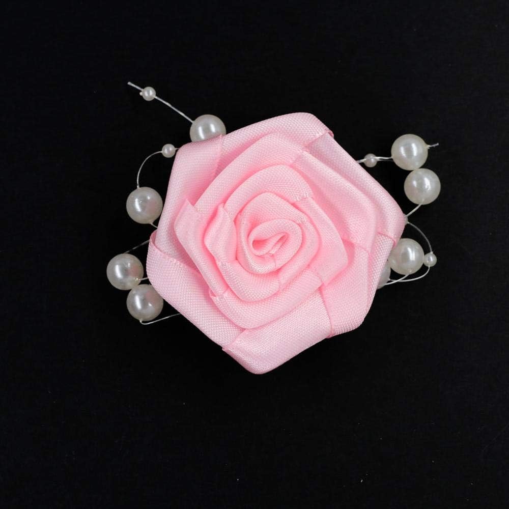 Banlardk Ivory Artificial Flower Buttonhole for Men Wedding Groom Boutonniere