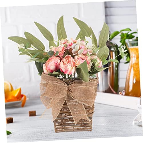 Artificial Flower Basket with Summer Wreath and Basket Decor