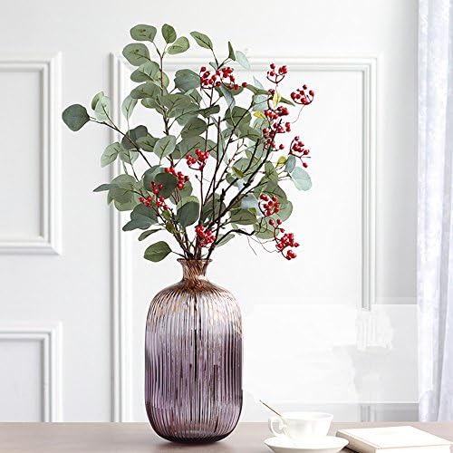 Nerseki Artificial Silver Dollar Eucalyptus Leaf Spray 6 Stems