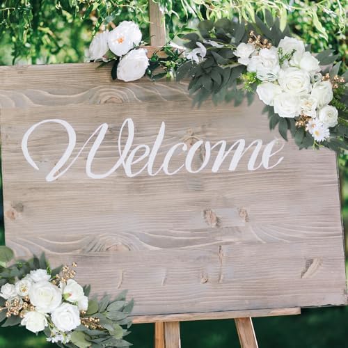 PATIKIL Wedding Arch Flowers 2Pcs Wine Dark Rose