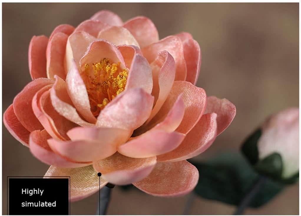 Artificial Lotus Flower with Vase for Home Office Decor