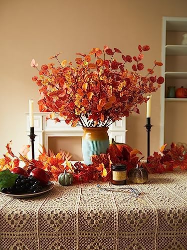 Annas Whimsy 8 Pcs Artificial Fall Plants and Flowers