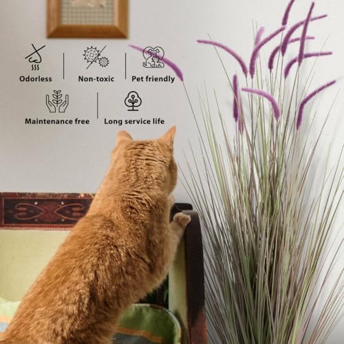 KOL Artificial Purple Horsetail Grass 5ft 2-Pack