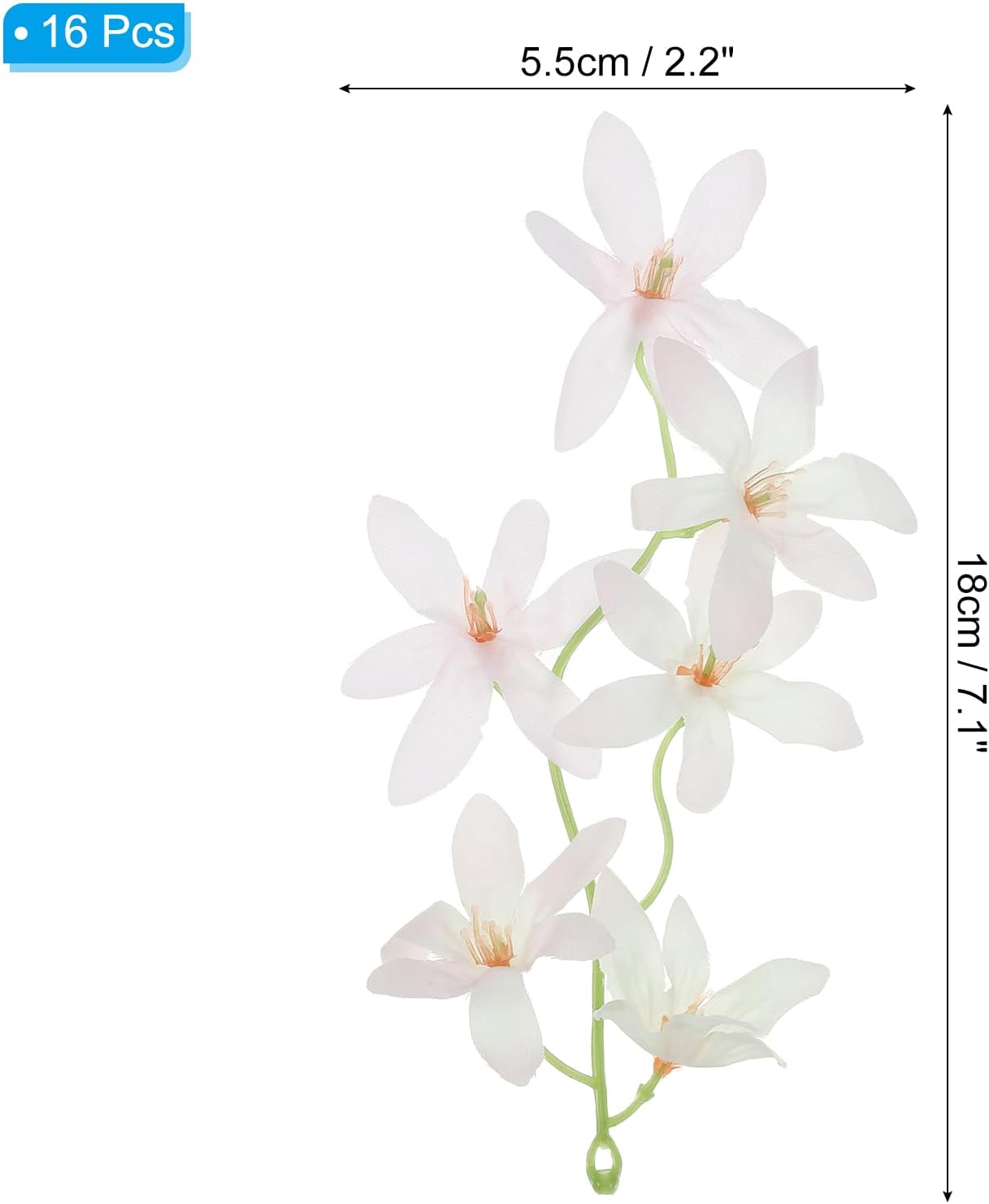 PATIKIL Artificial Orchid Flowers Pink 7 Inch