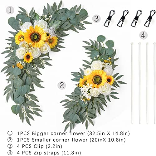 Ponatia Artificial Wedding Arch Flowers Pack of 2
