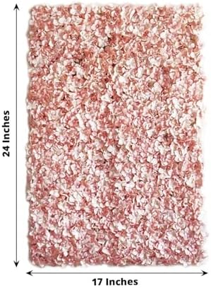 Efavormart 4 Piece Blush Silk Hydrangea Flower Decor Mat