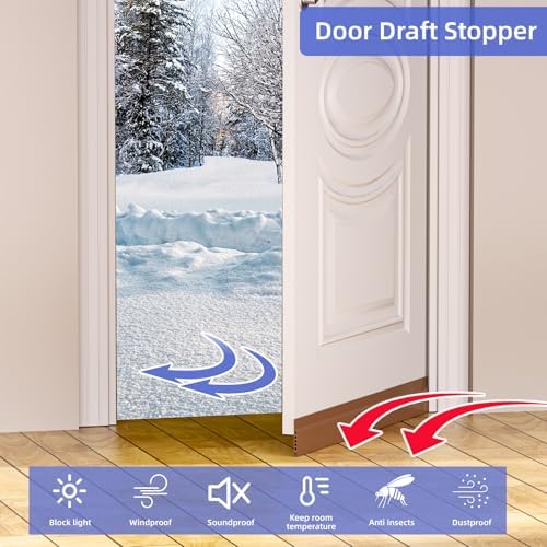 Door Draft Stopper Weather Stripping Seal 39 Inch Adjustable Noise Reduction