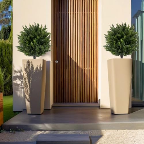 Wliwwo Artificial Cedar Topiary Ball 275 Set of 2 Outdoor Faux Plant