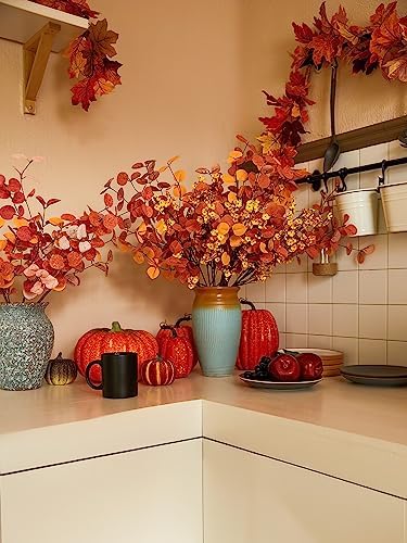 Annas Whimsy 8 Pcs Artificial Fall Plants and Flowers