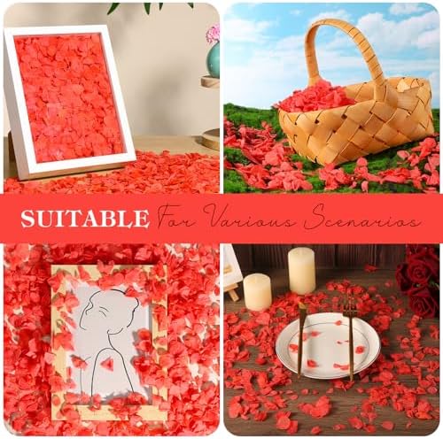 2500PCS Natural Red Hydrangea Petals for Wedding Aisle and Proposals