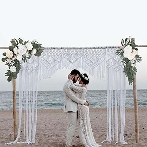 PerGar 2Pcs Artificial Wedding Arch Flowers Kit Pink