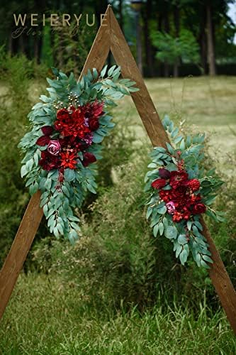Artificial Wedding Arch Flowers Kit Burgundy