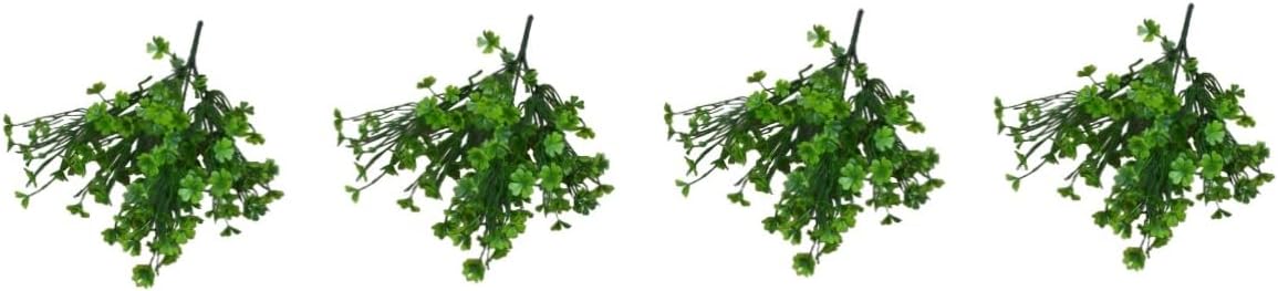 5 Pcs Artificial Shamrock Plants Four Leaf Decor