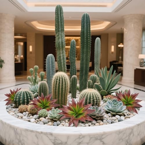 UVKDEENK Artificial Plant 2 Pack Red
