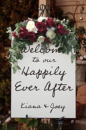 Handmade Wedding Arch Flowers with Silk Roses and Greenery