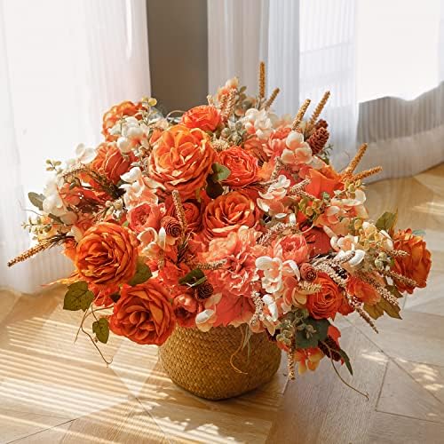 Thanksgiving Decorations 2Pcs Artificial Fall Flowers