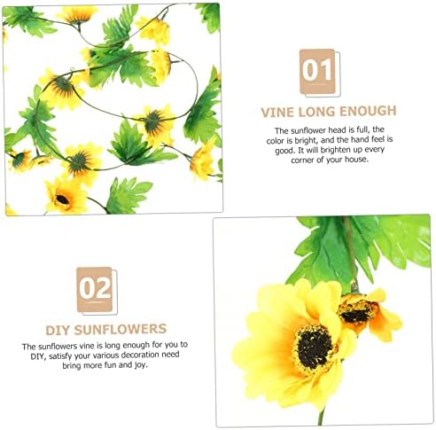 Zerodeko Artificial Sunflower Vines for Wedding and Home Decor