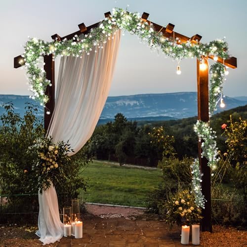 RECUTMS Greenery Vines Garland with Lights 3 Pack