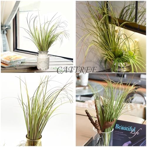 CATTREE Artificial Wheat Grass Plants 16 Pack Purple