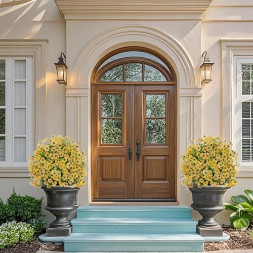 YardGo 2Pcs Artificial Shrubs UV Resistant for Outdoor and Indoor