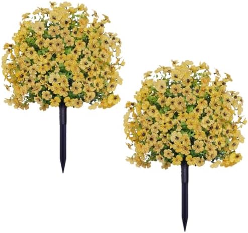 YardGo 2Pcs Artificial Shrubs UV Resistant for Outdoor and Indoor