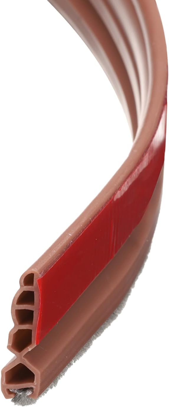 UXCell Self-Adhesive Door Sweep with Brush - Cold Noise Dust Barrier