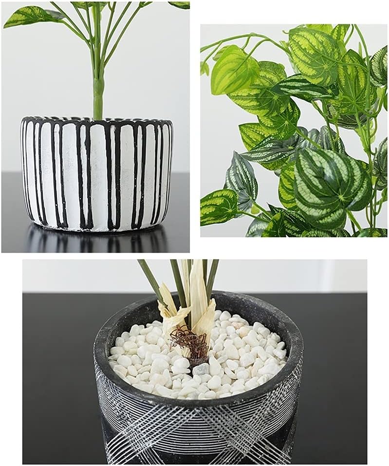 Artificial Plastic Plants with Ceramic Pots for Home Decor