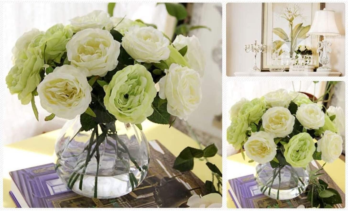 Artificial Roses Branch Set for Home and Wedding Decor