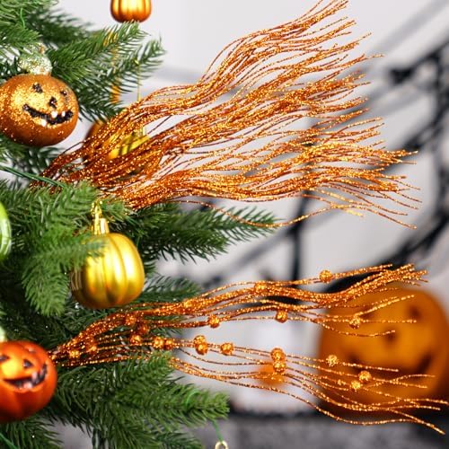 SLKING 16-Pack Glitter Berry Stem Ornaments for Christmas