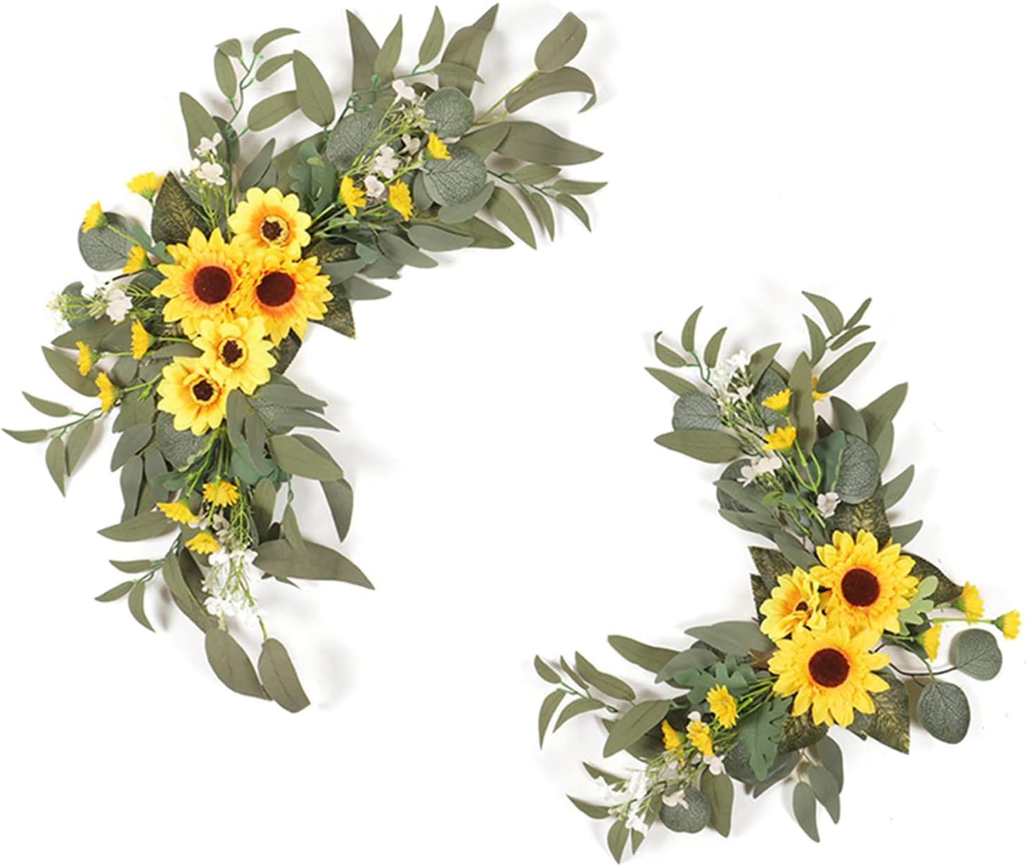 DULRLLY 2Pcs Artificial Wedding Arch Flowers Kit