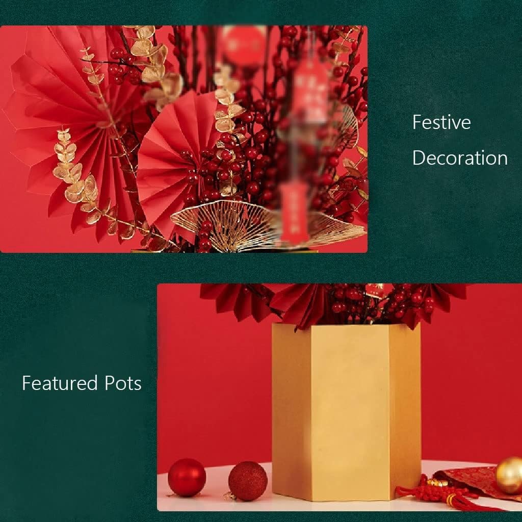 Artificial Holly Red Fruit Flower Set for Home Decor