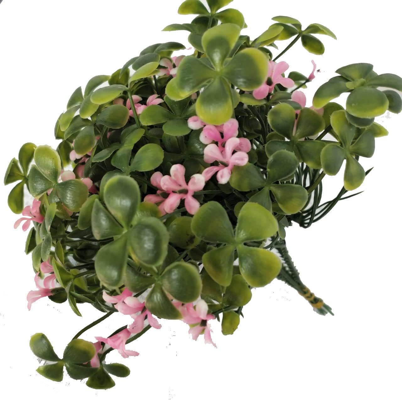 Artificial Clover Bushes 3PCS Pink Home Decor