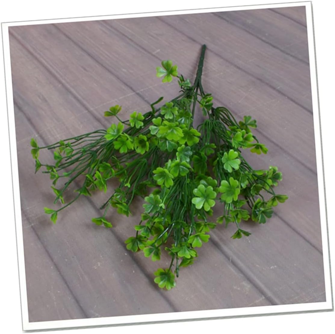 5 Pcs Artificial Shamrock Plants Four Leaf Decor