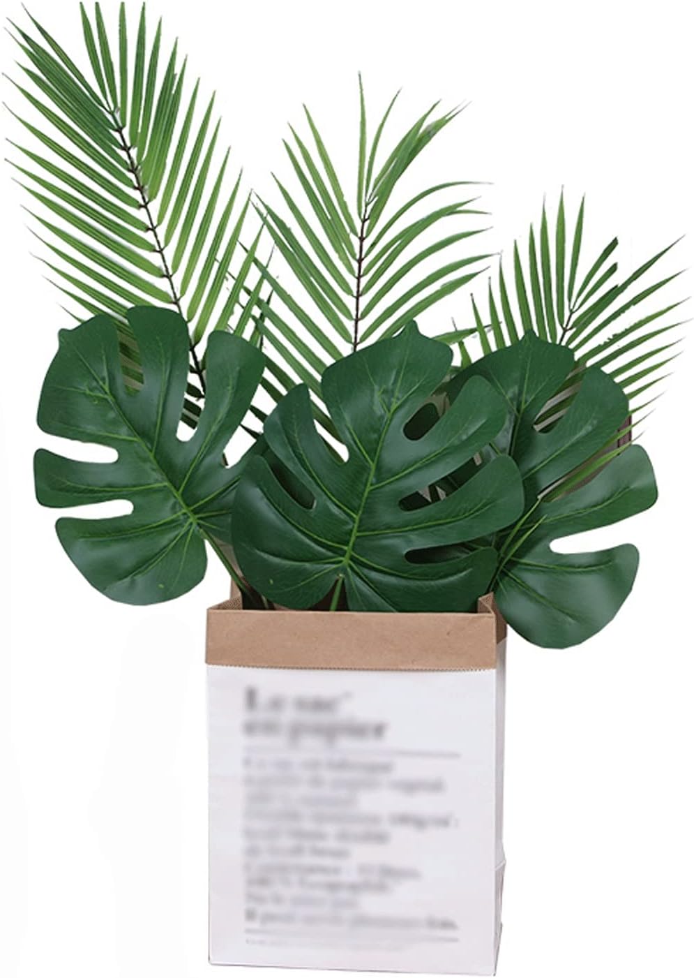 Artificial Monstera Plant 23 Inch Fake Potted Palm Tree Decor