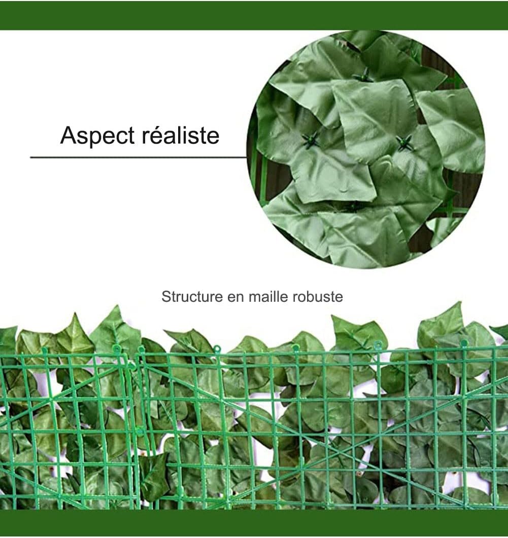 Artificial Ivy Privacy Fence Screen Greenery Wall 1x2m 1