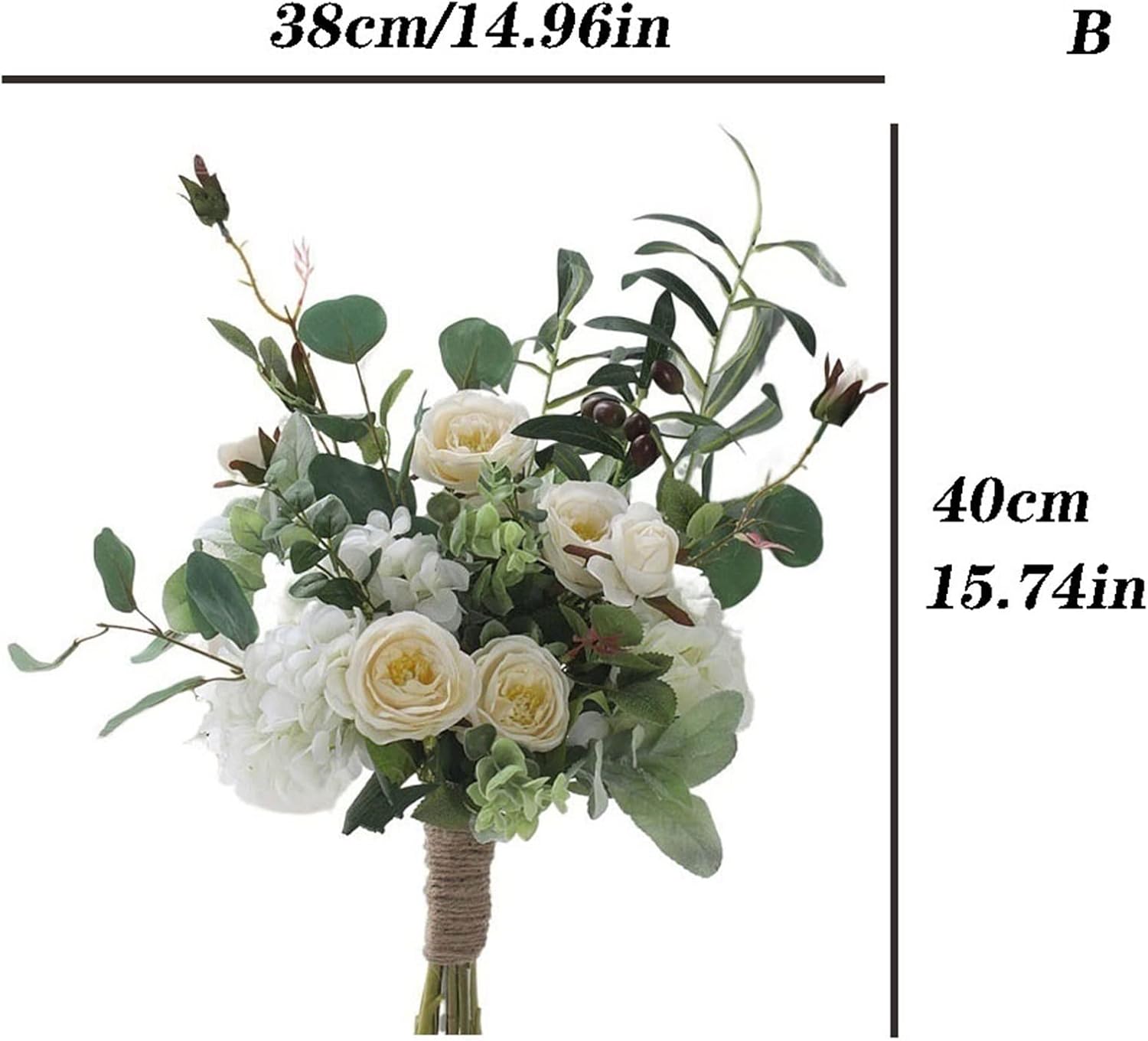 White Artificial Flowers Wedding Bouquet Indoor Home Decor