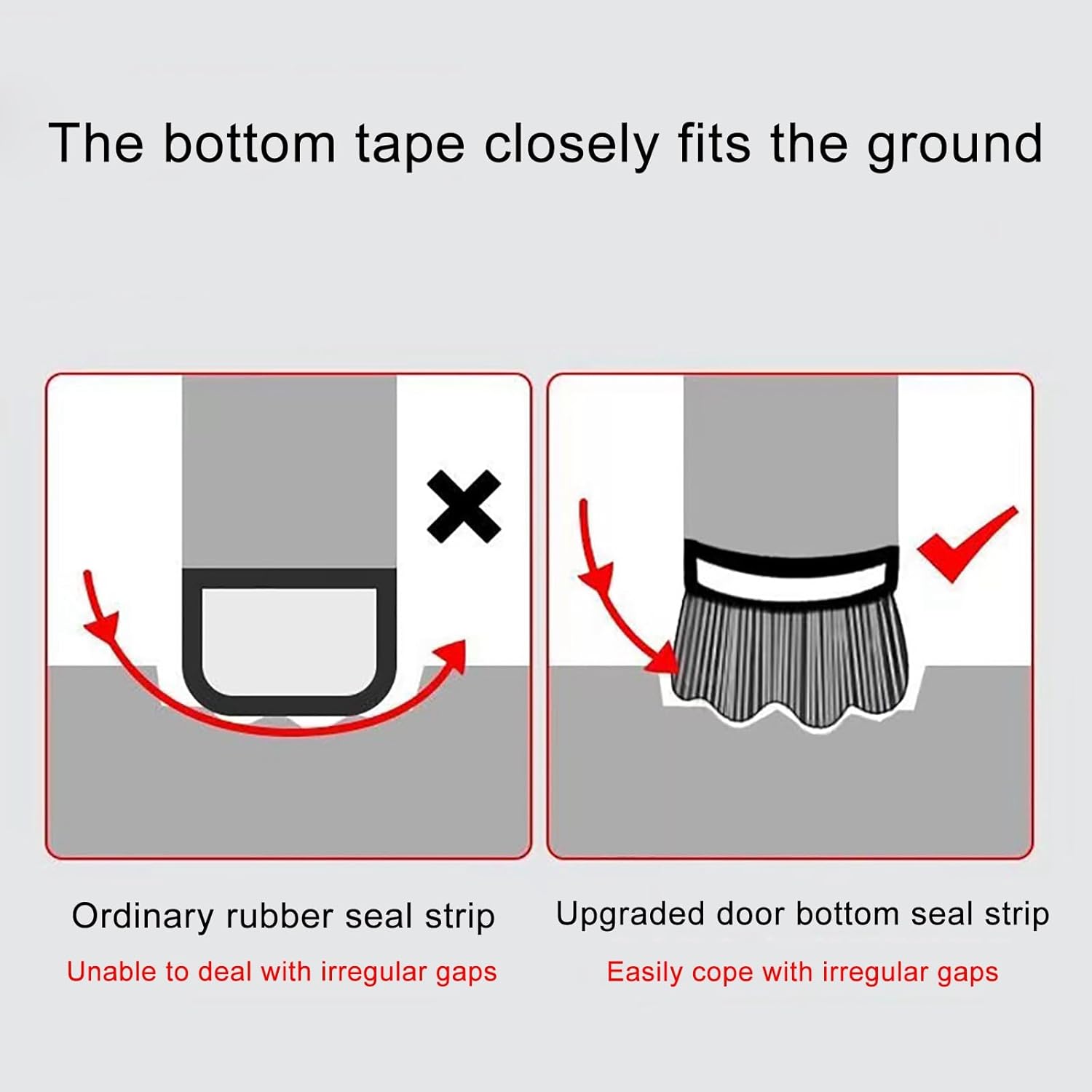 Lifeuping Under Door Draft Stopper with Brush